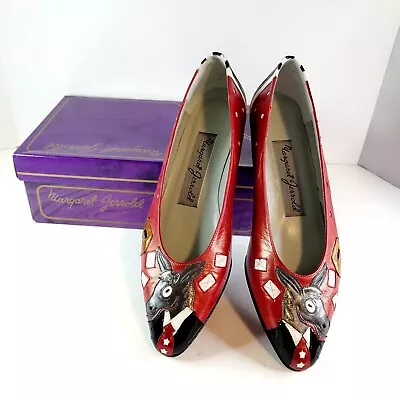 Rare Democratic Donkey MARGARET JERROLD 1996 Election Shoes Heels Pumps Sz 6.5 • $91.80