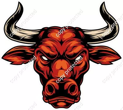 Angry Bull Red Bumper Sticker Decal Car Caravan Ute Boat Motorbike Ute RV V4 • $7.99