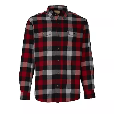 Mens Heavy Flannel Cotton Shirt Lumberjack Check Long Sleeve Plaid Casual Work • £12.99