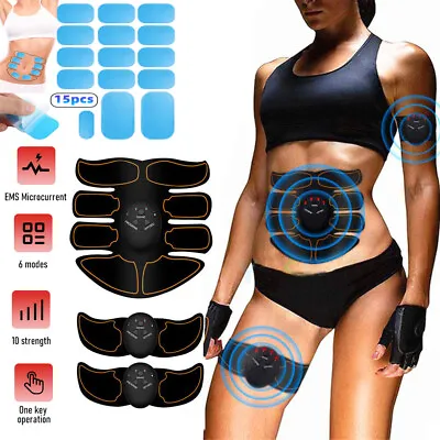 EMS Abdominal Muscle Toning Trainer ABS Stimulator Toner Fitness Binder Gym Belt • $8.99