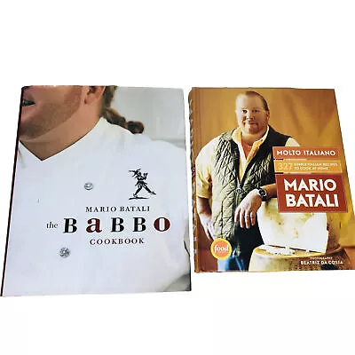 Mario Natalie Book Lot (2) Babbo Molto Italiano Hard Book Food Network Chef • $15