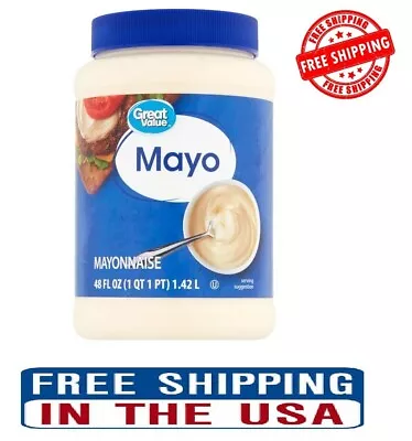 Great Value Mayonnaise 48 Fl Oz FRESH Free Shipping • $7.99