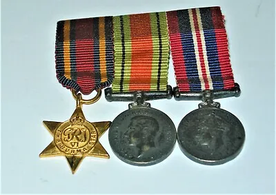 Miniature Medal Groups BURMA STAR • £32