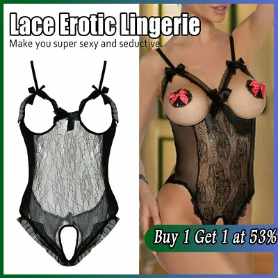 £4.04 • Buy Women's Sexy-Lingerie Babydoll Sleepwear Underwear Lace Dress G-String Nightwear