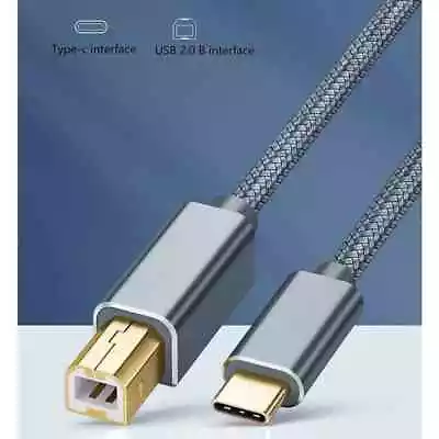 $11.99 • Buy USB-C Type C To USB2.0 Type B MIDI Cable For Printer Scanner Keyboard Decoder 1m