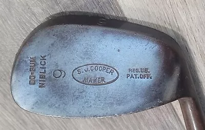 Antique Vintage Macgregor SJ. Cooper Dallas Hickory Wood Shaft Golf Club Niblick • $49