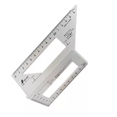 Portable Lightweight 15cm Measuring Range Aluminum Alloy 45/90° Wooden Ruler N • $16.15