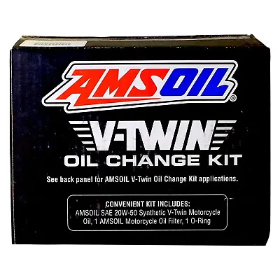 Amsoil V-Twin Oil Change Kit HDCK 20W-50 Motorcycle Oil + Oil Filter + O-Ring • £109.99