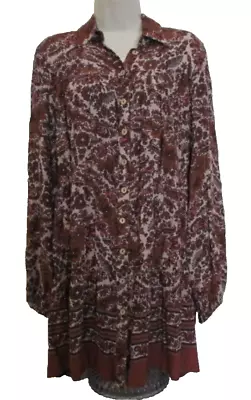 Olivaceous Medium Paisley Boho Dress • $22.99