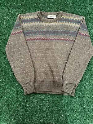 Vintage Sears Sweater Men's Size Medium Acrylic Wool  Poly Pullover 80s Knitted • $14