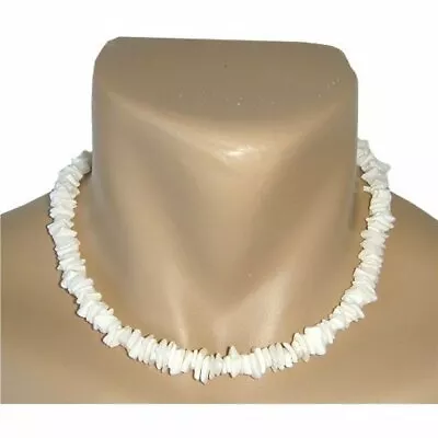 Hawaiian Jewelry Puka Shell Chip Necklace White Surfer Choker From Maui Hawaii • $11.95