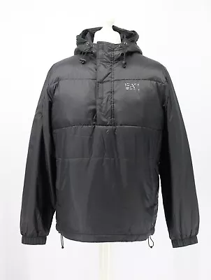 Emporio Armani Ea7 Quarter Zip Mens Puffer Jacket Uk L Black Mc • £54.96