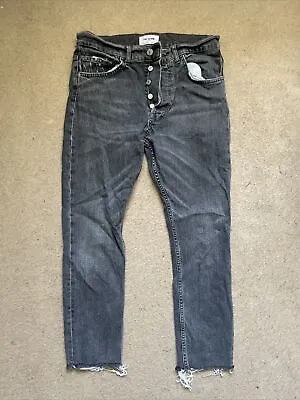 Zara TRF Denim Washed Grey Slim Jeans UK 10 • £10