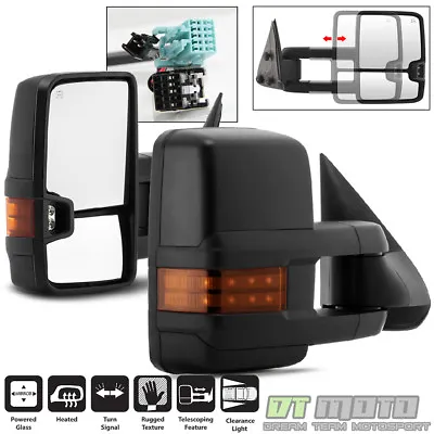 PAIR 2003-2006 Chevy Silverado GMC Sierra Power Heated W/LED Signal Tow Mirrors • $135.98