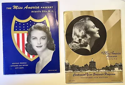 Pair Miss America Pageant Souvenir Programs 1953 1954 Centennial Year Hal Phyfe • $49.99