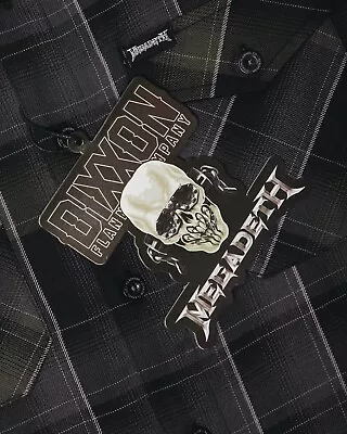 Dixxon Flannel Co.  Megadeth   Long Sleeve Shirt Men's Size L Black & Gray NEW!! • $79.99