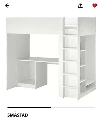 Single Loft Bed Bunk With Study Desk - IKEA 1y/o • $9.99