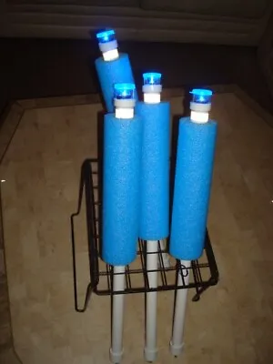 Catfish Jugline Noodle Jugs BLUE W/ BLUE LED Light Caps Lot Of 6 • $59.99