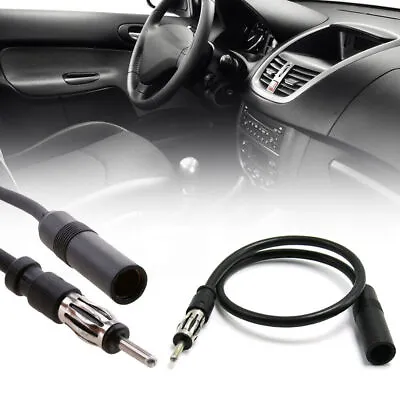 35cm Auto Car Parts Antenna Adapter AM/ FM Radio Aerial Extension Cord Cable Kit • $7.54