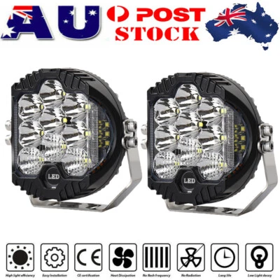 $65.73 • Buy 5/7/9 INCH LED Headlight Work Driving Lights Round SpotLights DRL 4x4 Offroad