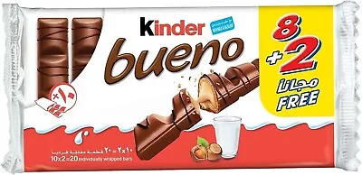 Kinder Bueno 430g Pack Of 8+2 Free Free Shipping World Wide • $70.39