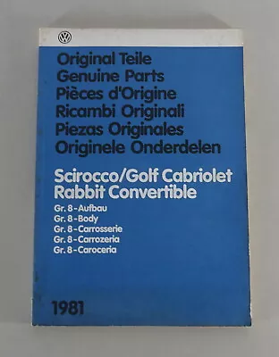 Image Catalogue Parts Catalog VW Golf I Cabriolet Body Stand 1981 • $76.14