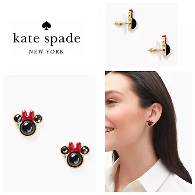 NWT Disney X Kate Spade 12K Gold Plated Faux Pearl/CZ Stone Minnie Stud Earrings • $42