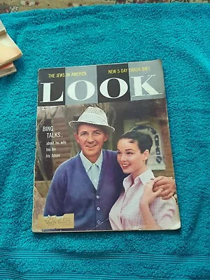 Vintage LOOK Magazine May 13 1958 Bing Crosby & Kathryn Crosby Maurice Terrell • $1.99