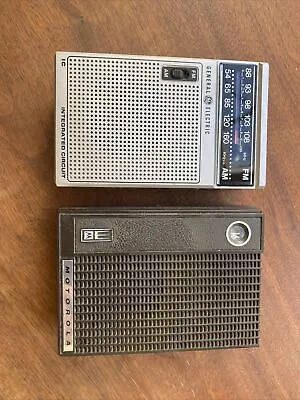 Lot Of (2) Vintage Vtg Transistor Radios Motorola/GE Am/fm  • $22