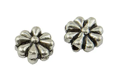 £2.39 • Buy 20 Large Flat Metal Flower Spacer Beads (59004-216)