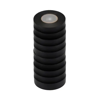 Black PVC Electrical Tape 19mm X 20M Insulation Electricians Tape  (Pack Of 10) • £10.99