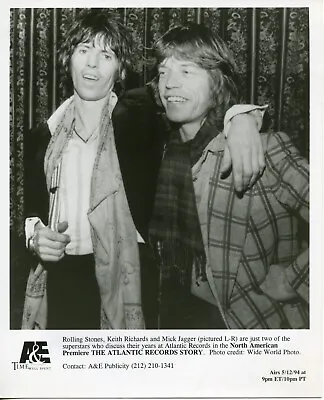 1994 Press Photo Of Performer Keith Richards & Mick Jagger Of The Rolling Stones • $19.99