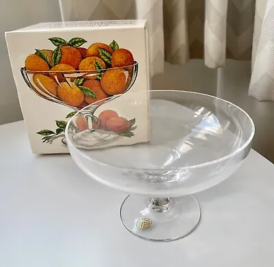 Vintage Dartington Crystal Comport Pedestal Glass Candy Snack Dessert Dish FT316 • £12.99