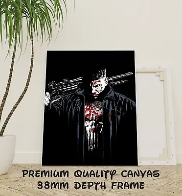 The Punisher Marvel Large CANVAS Art Print A0 A1 A2 A3 A4 • £27.18