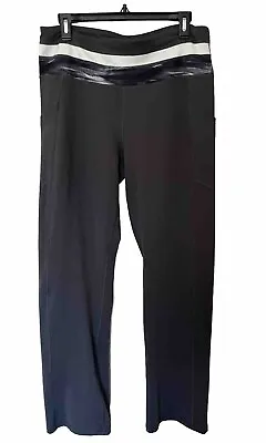 MARIKA SPORT Women’s Gray Hi-Rise Wide Leg Yoga Exercise Pant Pocket Size Large • $24.99