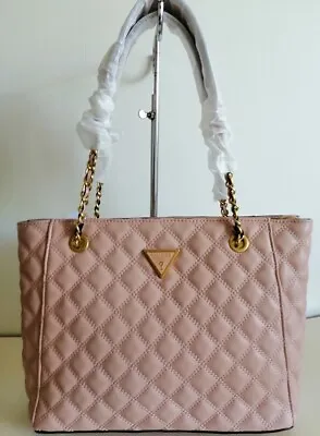 Brand New Guess Pink Stitches Chain Satchel Bag Shoulder Bag • $104.50