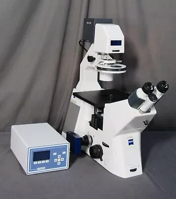 Zeiss AXIO OBSERVER.D1 DIC/Phase Contrast Inverted Fluor Microscope & Objectives • $6495