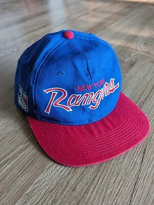 Vintage New York Rangers NHL Flat Brim Hat Sports Specialties Snapback • $34.99