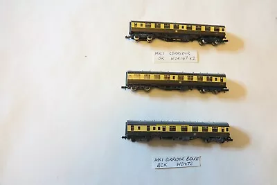 N Gauge Rake Of 3 X Farish Coaches   • £26