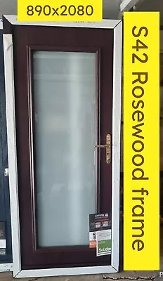 BRAND NEW SOLIDOR Windsor ROSEWOOD COMPOSITE  DOOR IN ROSEWOOD FRAME 890 X 2080 • £599