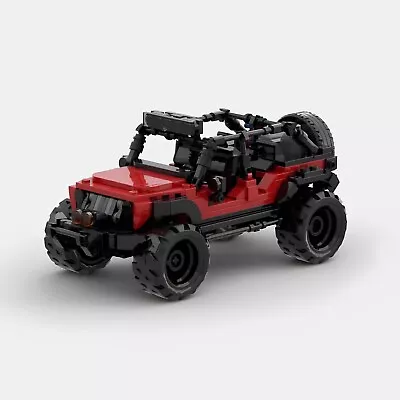 MOC LEGO Car: Jeep Gladiator Red Speed Champions Style Fast Shipping Gift • $49.38