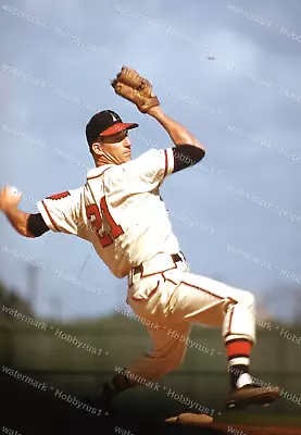 WARREN SPAHN Milwaukee Braves Vintage MLB Original 35mm Photo Slide SUPER RARE • $175