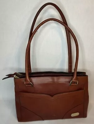 Vintage MCM Pacific Connections Purse Bag Rusty Brown 11”x8” YKK Zippers Korea • $25.97