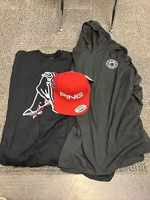 Ping 3 Piece Combo Pack Long Sleeve Shirt Hoodie Hat Cap Mens Size Large NWOT • $69.69