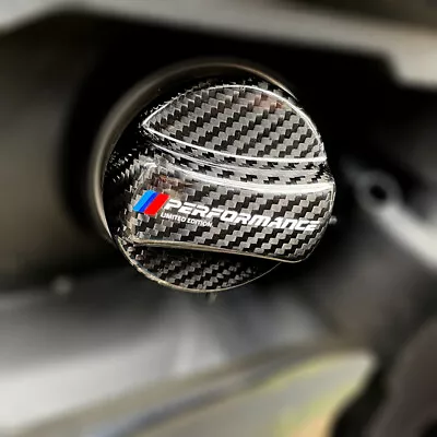 Carbon Fiber Gas Fuel Cap Cover Fits BMW 3 Series F30 E36 E39 E90 E92 E93 M3 G30 • $26.09