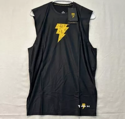 Under Armour Project Rock Iso-Chill Black Adam HeatGear Tank Top 1377746 Men's M • $32.99