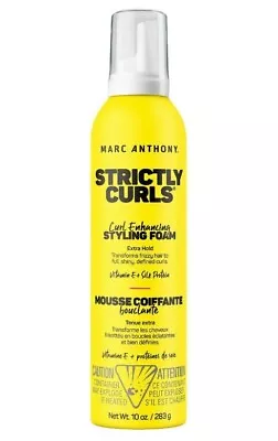 Marc Anthony Strictly Curls Curl Enhancing Styling Foam Extra Hold Mousse 10 Oz • $11.95
