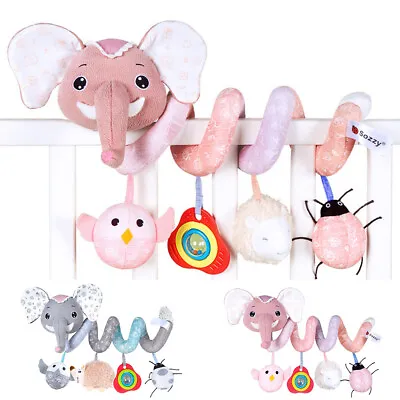 Baby Car Seat Stroller Toys Plush Activity Hanging Spiral Activity Pram Crib UK • £20.59