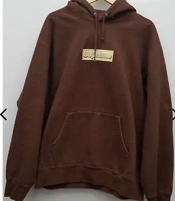 Supreme Bling Box Logo Hoodie Brown X-Large • $225