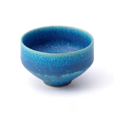 Chawan Shigaraki Yaki Ware Japanease Pottery Matcha Tea Bowl Blue Glaze • $57